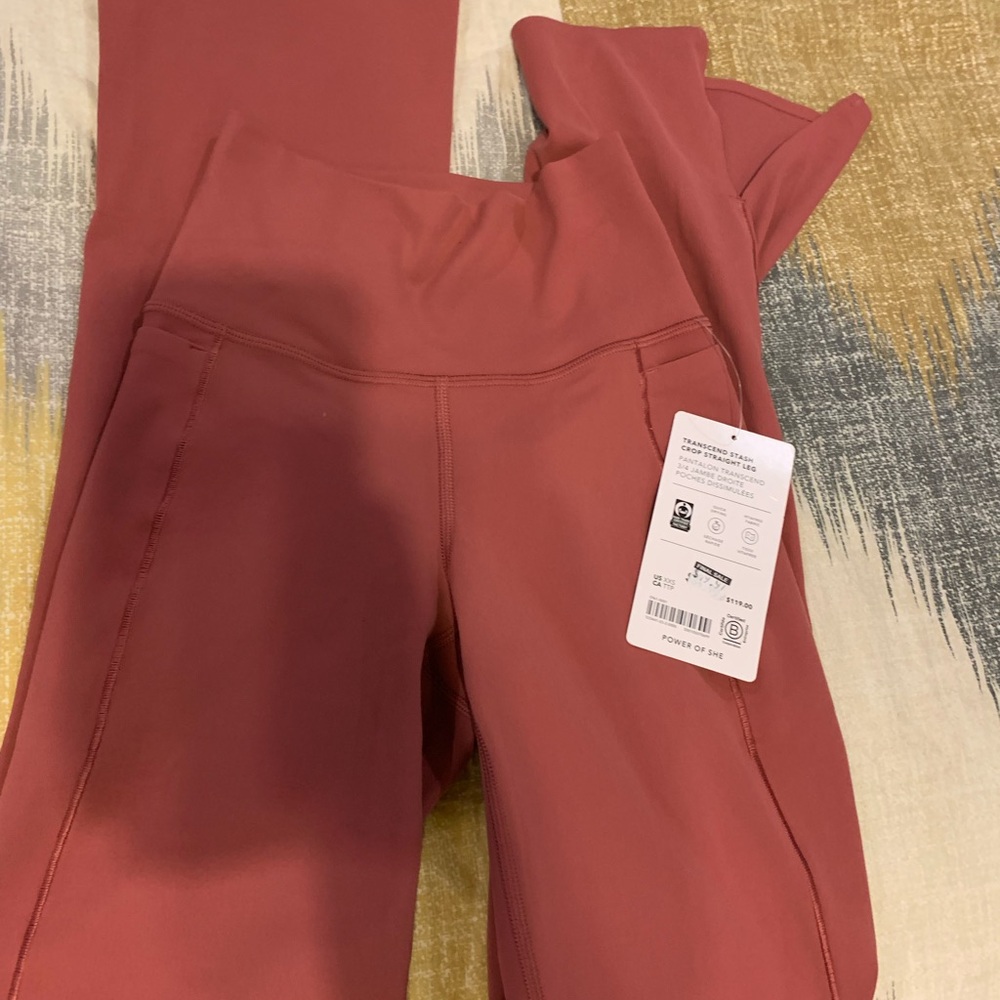 Athleta transcend stash crop straight leg xxs